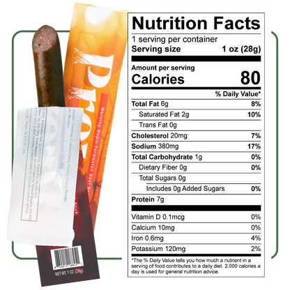 Morning Maple Fermented Beef and Pork Snack Sticks